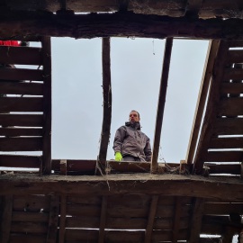 Création du chevêtre pour recevoir la verrière